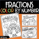 Thanksgiving Math Fraction Coloring Activity