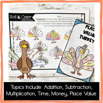Thanksgiving Math Activities & Worksheets by Learning4Miles | TpT