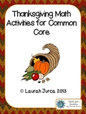 Thanksgiving Math Activities for Common Core