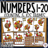 Thanksgiving Math Activities for Numbers 1-20: 1 to 1 coun