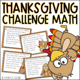 Thanksgiving Math Activity | Challenge Math Story Problems