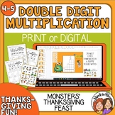 SALE! Thanksgiving Math Activity  Double Digit Multiplicat