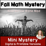 Thanksgiving Fall Math Activity Middle School Mystery 7th, 8th, Algebra
