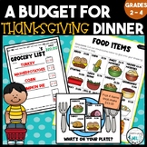 Thanksgiving Math Activity Shopping on a Budget | Grades 2 - 4