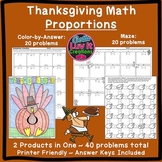 Thanksgiving Math Activity Solving Proportions Math Maze &