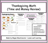 Thanksgiving Math Activity (Time and Money)