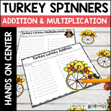 Thanksgiving Math Activity Turkey Addition or Multiplicati