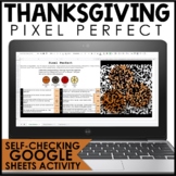 Thanksgiving Math Activity for Middle School - Pixel Art -
