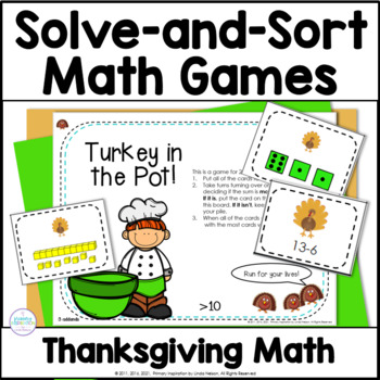 Preview of Thanksgiving Math - Addition and Subtraction Center Games