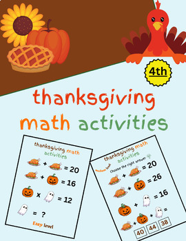 Preview of Thanksgiving Math Activities Adventures: Three Levels of Fun"