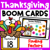 Thanksgiving Math Boom Cards - Factors of Numbers