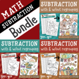Thanksgiving Math SUBTRACTION w/ Regrouping / Activities -