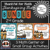 Thanksgiving Math Centers 2nd Grade