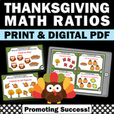 Thanksgiving Stations Ratios Proportions Fractions Task Ca