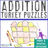 ADDITION Turkey Craft | Thanksgiving Math Activity Center 