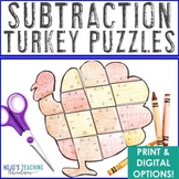 SUBTRACTION Turkey Craft | Thanksgiving Math Activity Game