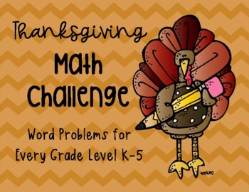 Preview of Thanksgiving Math Challenge K - 5th Grade