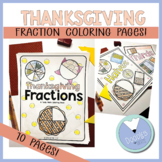 Thanksgiving Math Coloring Pages: Thanksgiving Fractions C