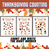 Thanksgiving Math Counting Activity | Printabale Autumn Ac
