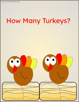 Preview of Thanksgiving Math Counting Worksheet for Primary Grades