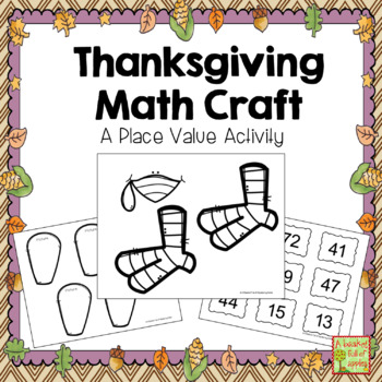 Preview of Thanksgiving Place Value Math Craft