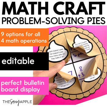 Preview of Thanksgiving Math Craft Activities | November Bulletin Board | Word Problems