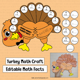 Thanksgiving Math Craft Turkey Activities Subtraction Bull