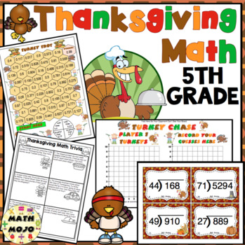 Preview of 5th Grade Thanksgiving Math: 5th Grade Math Games, Scoot, and Problem Solving