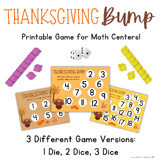 Thanksgiving Math Game - Bump - Math Center - Addition - T