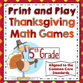 Preview of 5th Grade Thanksgiving Math - 5th Grade Math Games and Centers