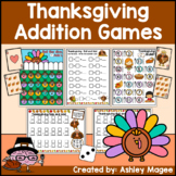Thanksgiving Math Games: Addition Practice Holiday Activit