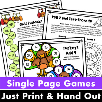 Thanksgiving Math Games Second Grade: Fun Thanksgiving Activities