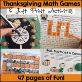 Thanksgiving Math Games and Activities