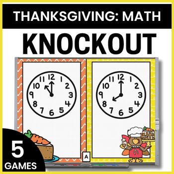 Preview of Thanksgiving Math Games for Kindergarten & First Grade - Time - Counting On