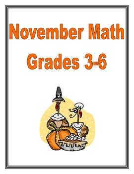 Preview of Thanksgiving Math Grades 3-6