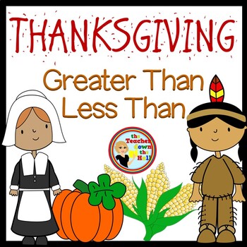 Preview of Thanksgiving Math Greater Than / Less Than Smartboard Fun!