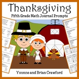 Thanksgiving Math Journal Prompts 5th Grade | Math Skills Review