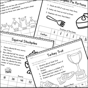 Thanksgiving Math Logic Puzzles Thanksgiving Activities for Grades 3-4