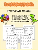 Thanksgiving Math Matching and Riddles | Addition | Subtraction | Multiplication
