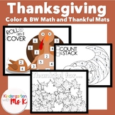 Thanksgiving Math Mats and Coloring Pages (Color, Blank, a