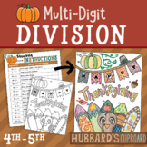 Thanksgiving Math - Multi-Digit Division 4th & 5th - Turke