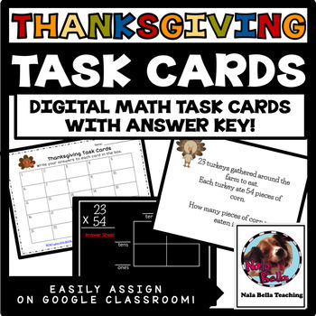 Preview of Thanksgiving Math: Multiplication and Problem Solving
