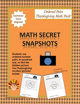 Preview of Thanksgiving Math Mystery Pictures Ordered Pairs