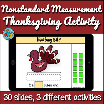 Thanksgiving Cube Measuring Non Standard Measurement for Preschool and  Kinder