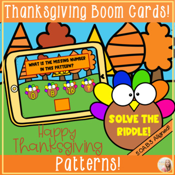 Preview of Thanksgiving Math Patterns {5.OA.B.3 Aligned}