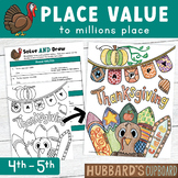 Thanksgiving Math Place Value Practice to Millions Place -