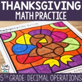 Thanksgiving Math Practice - Decimals