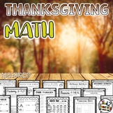 Thanksgiving Math Printables