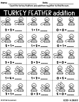 Thanksgiving Math Printables (Worksheet Practice) by All the Learners