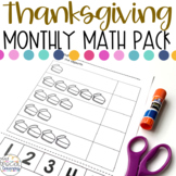Thanksgiving Math Printables for Special Education